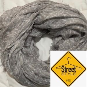 Street Style Lightweight Linen Marbled Neck Scarf